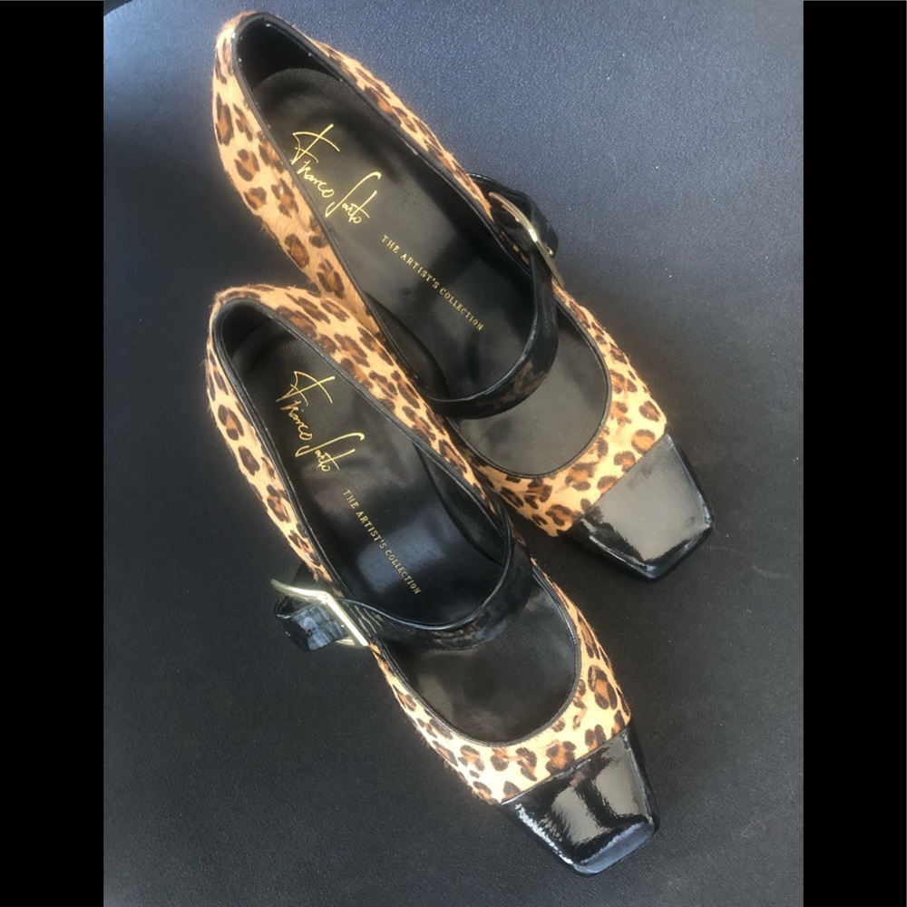 Frank Sarto Leopard and Patent Heel